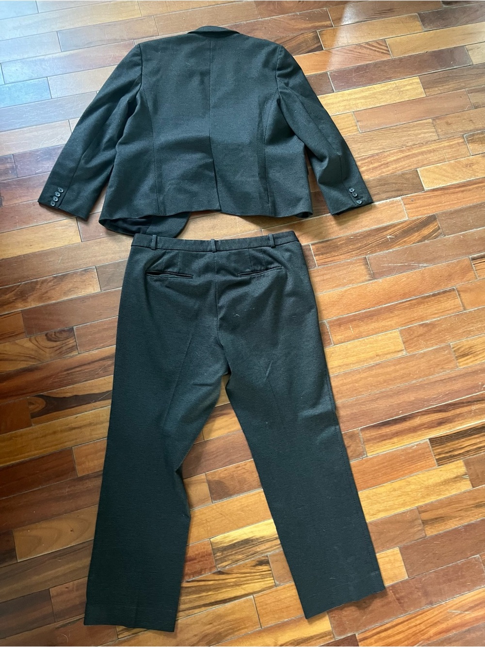 Ann Taylor Women's Black and White Two-Piece Suit Blazer & Pants 0141 - Picture 3 of 5